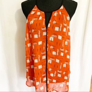 Lush size large sheer polyester tank top